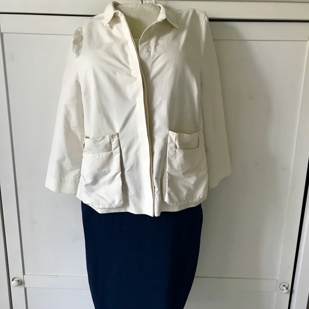 Creamy white COS summer jacket